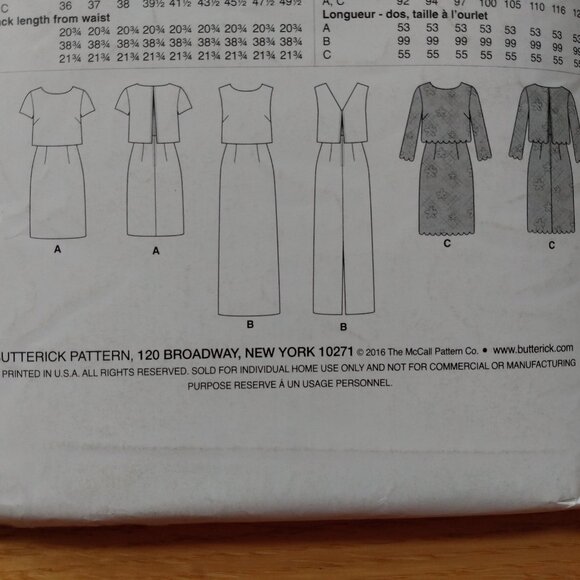 Dress with Overlay Bodice Sewing Pattern Size 6-22 Plus Size McCall's 6414 UNCUT - Picture 7 of 11